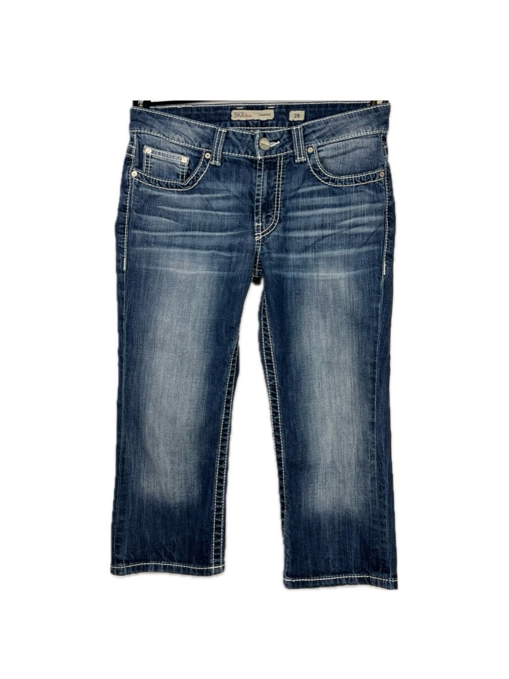 BKE Harper Capri Jeans Size 28 Contrasting Stitching Y2K Casual Denim